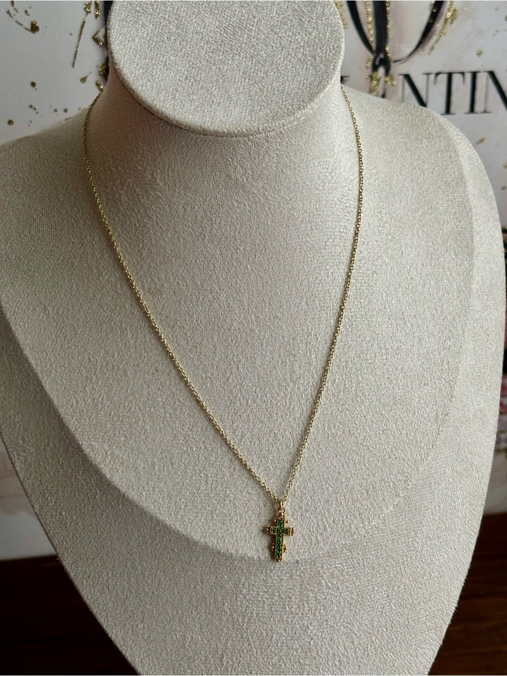 Judith Ripka 14K Gold Cross
Pendant Necklace.